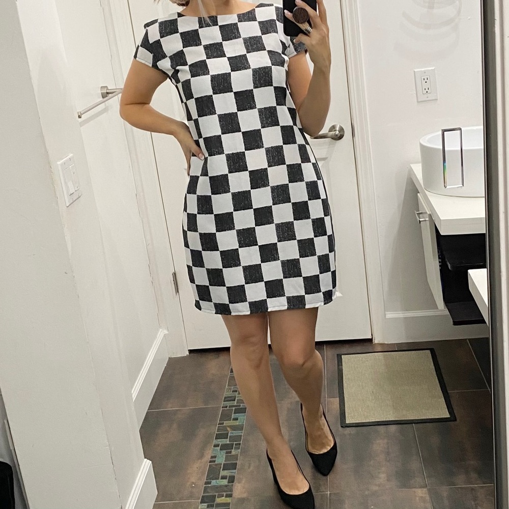 The Queen by Da checkered dress Medium